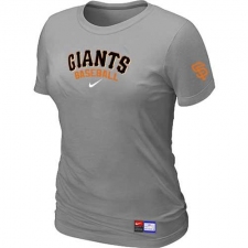 MLB Women's San Francisco Giants Nike Practice T-Shirt - Grey