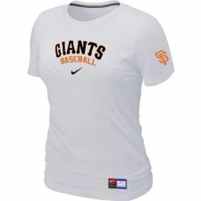 MLB Women's San Francisco Giants Nike Practice T-Shirt - White