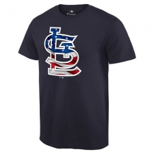 MLB Men's St. Louis Cardinals Navy Banner Wave T-Shirt