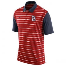 MLB Men's St. Louis Cardinals Nike Red/Navy Dri-FIT Stripe Polo