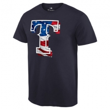 MLB Men's Texas Rangers Navy Banner Wave T-Shirt