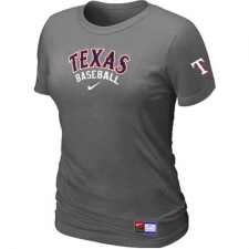 MLB Women's Texas Rangers Nike Practice T-Shirt - Dark Grey