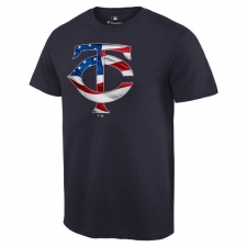 MLB Men's Minnesota Twins Navy Banner Wave T-Shirt
