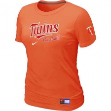 MLB Women's Minnesota Twins Nike Practice T-Shirt - Orange
