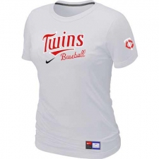 MLB Women's Minnesota Twins Nike Practice T-Shirt - White