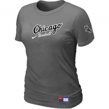 MLB Women's Chicago White Sox Nike Practice T-Shirt - Dark Grey