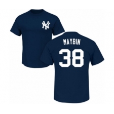 Baseball New York Yankees #38 Cameron Maybin Navy Blue Name & Number T-Shirt