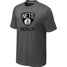 NBA Men's Brooklyn Nets Big & Tall Primary Logo T-Shirt - Dark Grey