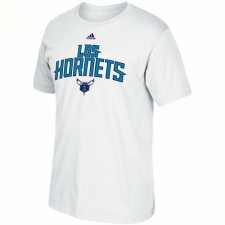 NBA Men's Charlotte Hornets Adidas Noches Ene-Be-A T-Shirt - White