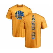 Basketball Golden State Warriors #15 Willie Cauley-Stein Gold One Color Backer T-Shirt