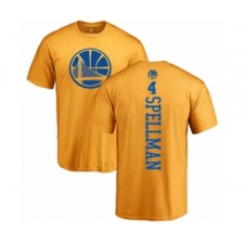 Basketball Golden State Warriors #4 Omari Spellman Gold One Color Backer T-Shirt