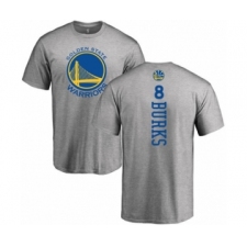 Basketball Golden State Warriors #8 Alec Burks Ash Backer T-Shirt