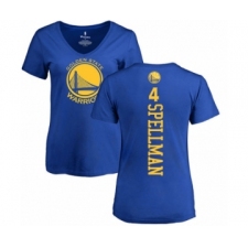 Basketball Women's Golden State Warriors #4 Omari Spellman Royal Blue Backer T-Shirt