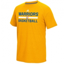NBA Men's Golden State Warriors Adidas On-Court Climalite Ultimate T-Shirt - Gold
