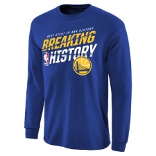 NBA Men's Golden State Warriors Breaking History Long Sleeve T-Shirt - Royal