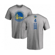 NBA Nike Golden State Warriors #4 Quinn Cook Ash Backer T-Shirt