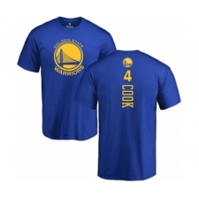 NBA Nike Golden State Warriors #4 Quinn Cook Royal Blue Backer T-Shirt