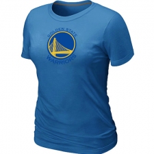 NBA Women's Golden State Warriors Big & Tall Primary Logo T-Shirt - Light Blue