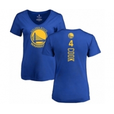 NBA Women's Nike Golden State Warriors #4 Quinn Cook Royal Blue Backer T-Shirt
