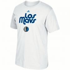 NBA Men's Dallas Mavericks Adidas Noches Ene-Be-A T-Shirt - White