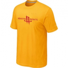 NBA Men's Houston Rockets Big & Tall Primary Logo T-Shirt - Yellow