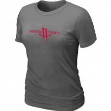 NBA Women's Houston Rockets Big & Tall Primary Logo T-Shirt - Dark Grey