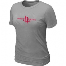 NBA Women's Houston Rockets Big & Tall Primary Logo T-Shirt - Grey