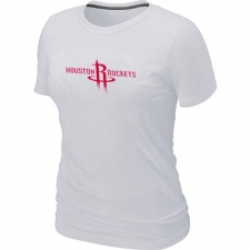 NBA Women's Houston Rockets Big & Tall Primary Logo T-Shirt - White