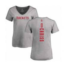 NBA Women's Nike Houston Rockets #0 Marquese Chriss Ash Backer T-Shirt