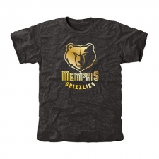 NBA Men's Memphis Grizzlies Gold Collection Tri-Blend T-Shirt - Black