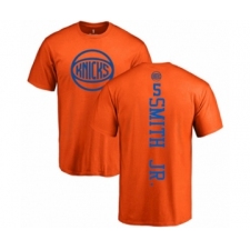 Basketball New York Knicks #5 Dennis Smith Jr. Orange One Color Backer T-Shirt