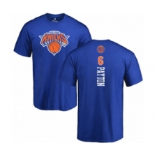 Basketball New York Knicks #6 Elfrid Payton Royal Blue Backer T-Shirt