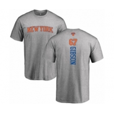 Basketball New York Knicks #67 Taj Gibson Ash Backer T-Shirt