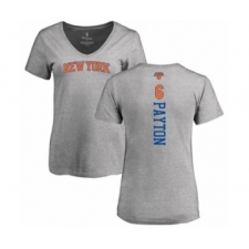 Basketball Women's New York Knicks #6 Elfrid Payton Ash Backer T-Shirt