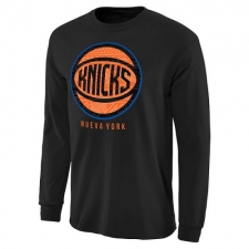 NBA Men's New York Knicks Noches Enebea Long Sleeve T-Shirt - Black