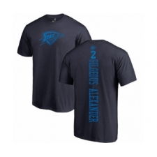 Basketball Oklahoma City Thunder #2 Shai Gilgeous-Alexander Navy Blue One Color Backer T-Shirt