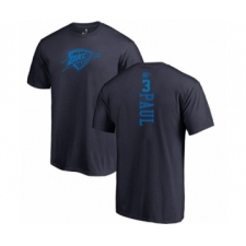 Basketball Oklahoma City Thunder #3 Chris Paul Navy Blue One Color Backer T-Shirt