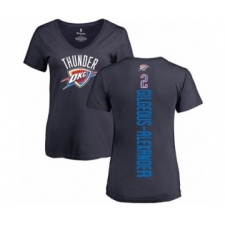 Basketball Women's Oklahoma City Thunder #2 Shai Gilgeous-Alexander Navy Blue Backer T-Shirt
