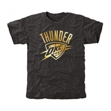 NBA Men's Oklahoma City Thunder Gold Collection Tri-Blend T-Shirt - Black