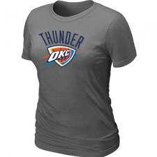 NBA Women's Oklahoma City Thunder Big & Tall Primary Logo T-Shirt - Dark Grey
