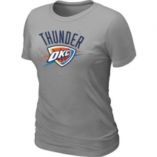 NBA Women's Oklahoma City Thunder Big & Tall Primary Logo T-Shirt - Grey