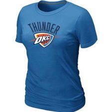NBA Women's Oklahoma City Thunder Big & Tall Primary Logo T-Shirt - Light Blue