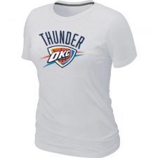 NBA Women's Oklahoma City Thunder Big & Tall Primary Logo T-Shirt - White