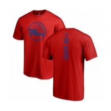 Basketball Philadelphia 76ers #12 Tobias Harris Red One Color Backer T-Shirt
