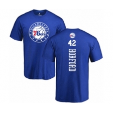 Basketball Philadelphia 76ers #42 Al Horford Royal Blue Backer T-Shirt