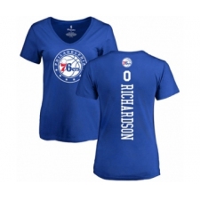 Basketball Women's Philadelphia 76ers #0 Josh Richardson Royal Blue Backer T-Shirt