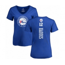 Basketball Women's Philadelphia 76ers #12 Tobias Harris Royal Blue Backer T-Shirt