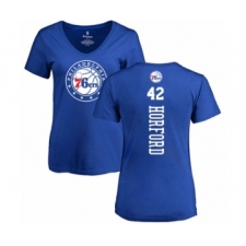 Basketball Women's Philadelphia 76ers #42 Al Horford Royal Blue Backer T-Shirt