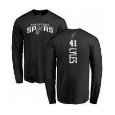 Basketball San Antonio Spurs #41 Trey Lyles Black Backer Long Sleeve T-Shirt