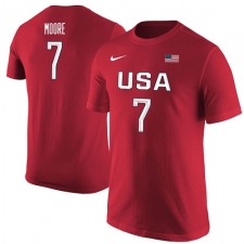 NBA Maya Moore Women's USA Basketball Nike Women's Name & Number T-Shirt - Red